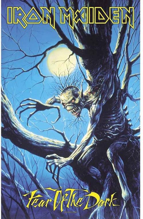 Iron Maiden Fear of the Dark Textielposter off. merchandise, Verzamelen, Muziek, Artiesten en Beroemdheden, Poster, Artwork of Schilderij