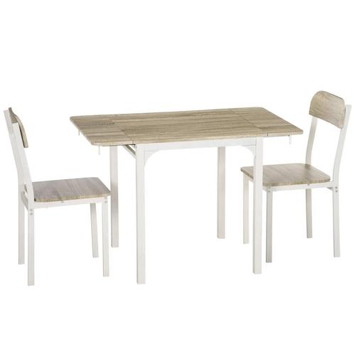 TRUUSK 3-delige Eetgroep Met 2 Stoelen En 1 Tafel Inklapbaar, Huis en Inrichting, Tafels | Eettafels, Nieuw, Verzenden