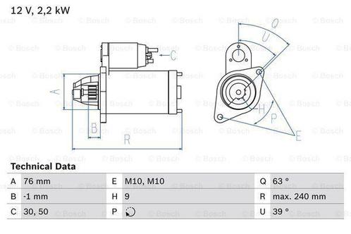 Startmotor / Starter VOLVO S60 I (2.4 D,2.4 D5,2.4 CDI), Auto-onderdelen, Motor en Toebehoren, Nieuw, Ophalen of Verzenden