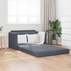 vidaXL Vloersofa Bed 2-in-1 Donkergrijs 124x204x61 cm, Verzenden, Nieuw, Minder dan 150 cm
