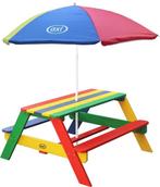 AXI Nick Picknicktafel met Parasol in Regenboog kleuren - Pi, Ophalen of Verzenden, Nieuw