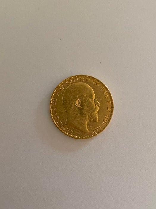Verenigd Koninkrijk. Edoardo VII (1901-1910). Sovereign 1904, Postzegels en Munten, Munten | Europa | Niet-Euromunten