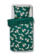 HEMA Kinderdekbedovertrek flanel 140x200 eekhoorn groen, Verzenden, Nieuw, Groen