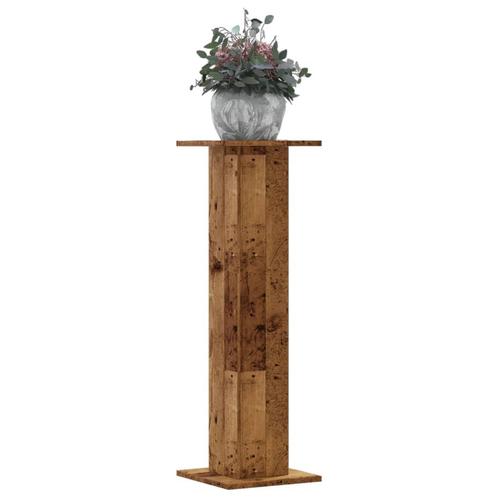 vidaXL Plantenstandaards 2 st 30x30x95 cm bewerkt hout oud, Tuin en Terras, Overige Tuin en Terras, Nieuw, Verzenden
