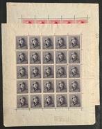 België 1919/1920 - Albert I met Helm - 10c rood + 15c violet, Gestempeld