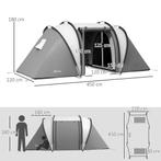 TRUUSK Campingtent Voor 4-5 Personen Licht Waterafstotend Fa, Caravans en Kamperen, Verzenden, Nieuw