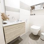 Superdeal | Mondiaz Olan 80 cm Toiletmeubel Light brown grey, Doe-het-zelf en Verbouw, Sanitair, Nieuw, Wastafel, Ophalen