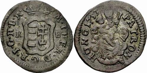 Rdr Ungarn Maria Theresia Denar 1753 K-b Kremnitz Madonna..., Postzegels en Munten, Munten | Europa | Niet-Euromunten, Verzenden