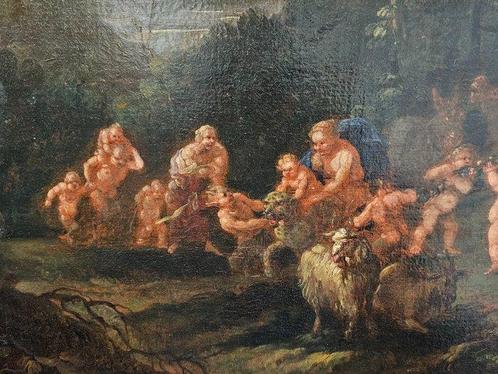 Europese school (XVIII) - La corte di Dioniso, Antiek en Kunst, Kunst | Schilderijen | Klassiek