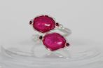 925 zilver - robijn - rhodoniet - Ring, Verzamelen, Mineralen en Fossielen