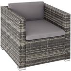 Wicker loungeset Lignano met 2 fauteuils - grijs, Tuin en Terras, Tuinsets en Loungesets, Nieuw, Verzenden