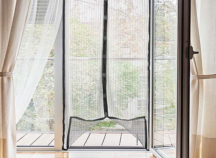 Hi Deurhor met magneet - Anti insecten horgordijn - Zwart, Doe-het-zelf en Verbouw, Deuren en Horren, Nieuw, Verzenden