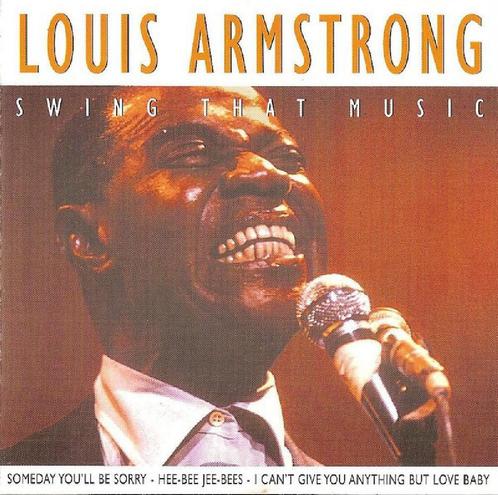 cd - Louis Armstrong - Swing That Music, Cd's en Dvd's, Cd's | Overige Cd's, Zo goed als nieuw, Verzenden