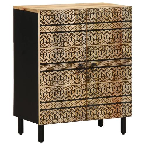 vidaXL Dressoir 60x33,5x75 cm massief ruw mangohout, Huis en Inrichting, Kasten | Overige, Nieuw, Verzenden
