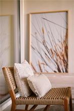Loungestoel Naomi | teak naturel | beige weving | incl kus.., Verzenden, Nieuw