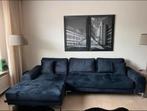 Prachtige velvet hoekbank in perfecte staat, Huis en Inrichting, Banken | Bankstellen, Hoekbank, Driepersoons, 75 tot 100 cm, Zo goed als nieuw