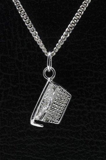 Zilveren Typemachine ketting hanger, Sieraden, Tassen en Uiterlijk, Kettinghangers, Verzenden
