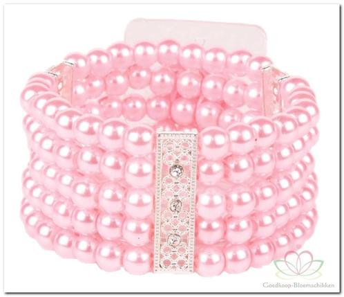 Corsage Polscorsage Simple Elegance Roze Polscorsage, Huis en Inrichting, Woonaccessoires | Kunstplanten en Kunstbloemen, Nieuw