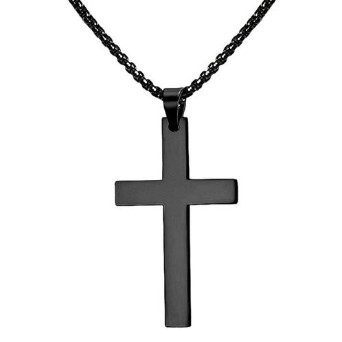 Fako Bijoux® - Ketting Met Kruisje Large - Kruis - 30x50mm -, Sieraden, Tassen en Uiterlijk, Kettingen, Verzenden