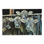 deurmat kalfjes in stal 75x50cm, Verzenden, Nieuw