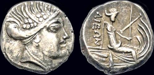 168-146bc Euboia Histiaia Ar tetrobol zilver, Postzegels en Munten, Munten | Europa | Niet-Euromunten, Verzenden
