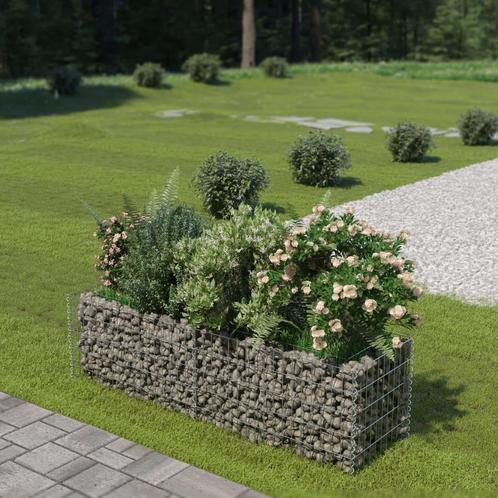 vidaXL Gabion plantenbak verhoogd 180x50x50 cm, Tuin en Terras, Bloembakken en Plantenbakken, 100 cm of meer, Nieuw, Metaal, 30 tot 60 cm