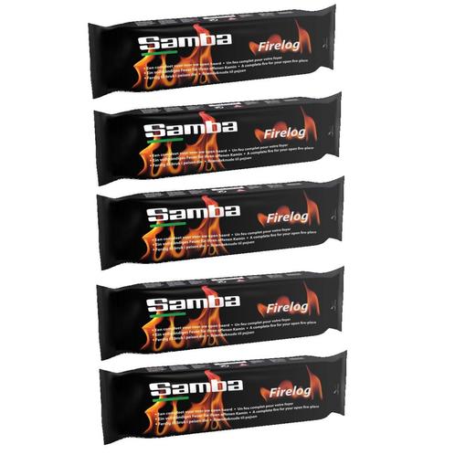 Samba Firelog - Haardblok - Paraffine - 1,1 kg. - 5 Stuks, Tuin en Terras, Barbecue-accessoires, Nieuw, Ophalen of Verzenden