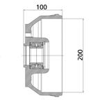 Remtrommel KNOTT 10 inch 200x50mm 112*5 incl. compactlager, Ophalen of Verzenden, Nieuw