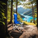 Kampeerstoel gestoffeerd - blauw, Set van 4, Verzenden, Nieuw