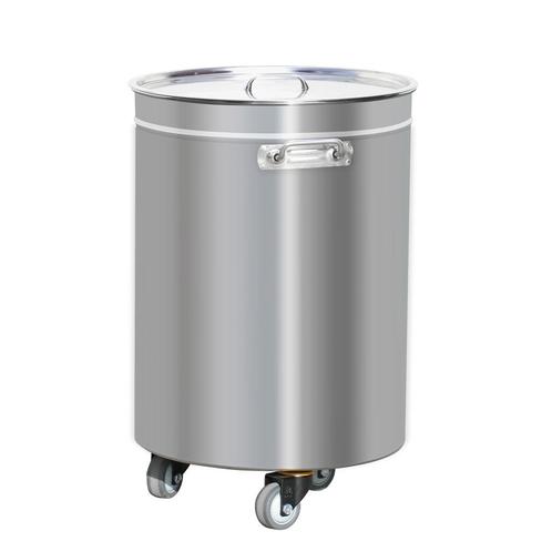 GGM Gastro | Afvalbak met deksel, wielen & handgrepen - 75 |, Huis en Inrichting, Woonaccessoires | Prullenbakken, Verzenden