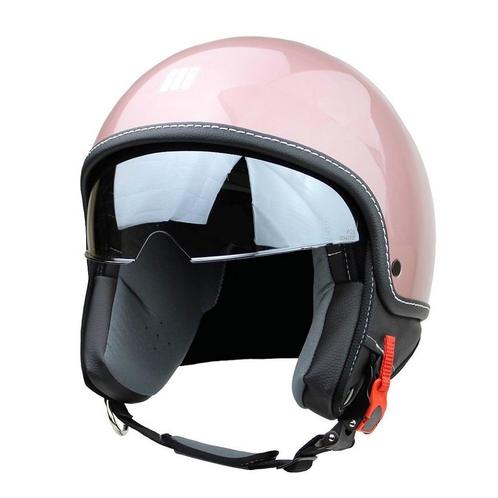 Motocubo beetle jethelm met vizier | gold pink | ECE 22.06, Motoren, Kleding | Motorhelmen, Nieuw met kaartje, Verzenden