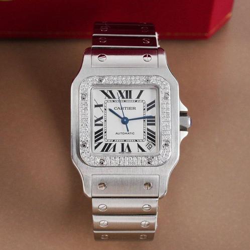 Cartier - Santos Galbee Diamond Bezel - W20098D6 - Heren -, Sieraden, Tassen en Uiterlijk, Horloges | Heren
