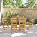 vidaXL Tuinstoelen 6 st inklapbaar 43x54x88 bamboe, Tuin en Terras, Tuinstoelen, Verzenden, Nieuw, Hout