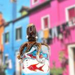 Beeldje - Mini Acquario in Vetro di Murano con Polpo e Pesce