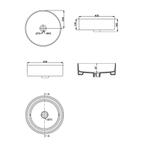 Waskom Wiesbaden Link Opzet Model Keramiek Rond 40cm Mat Wit, Ophalen of Verzenden, Nieuw