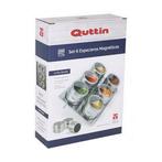 Quttin magnetische kruidenrek / kruidenplank set van 6 RVS, Huis en Inrichting, Keuken | Keukenbenodigdheden, Ophalen of Verzenden