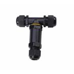 Kabelverbinder-T 3 polig IP68 waterdicht zwart 10-12mm kabel, Ophalen of Verzenden, Nieuw