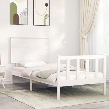 vidaXL Bedframe zonder matras massief grenenhout wit 90x200 beschikbaar voor biedingen