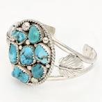 .925/1000 Zilver - Armband - Navajo Nation Turkoois, Sieraden, Tassen en Uiterlijk, Armbanden, Nieuw