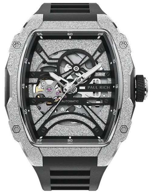Paul Rich Astro Skeleton Abyss Silver automatisch FAS22, Sieraden, Tassen en Uiterlijk, Horloges | Heren, Kunststof, Nieuw, Staal