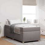 vidaXL Bedframe met matras Taupe 80 x 200 cm Stof, Huis en Inrichting, Verzenden, Nieuw, Stof