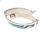 Zilveren armband met emaille mozaïek; Mexico | Ø 62 mm, Sieraden, Tassen en Uiterlijk, Ophalen of Verzenden, Gebruikt, Overige kleuren
