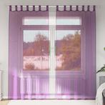 vidaXL Gordijnen voile met lussen 2 st 140x225 cm paars, Huis en Inrichting, Verzenden, Nieuw
