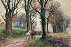 Henry Charles Fox (1855-1929) - Winter landscape with horses