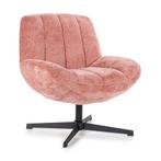 *WOONWINKEL* By-Boo Derby Draaibare Fauteuil Roze, Huis en Inrichting, Fauteuils, Verzenden, Nieuw, Stof