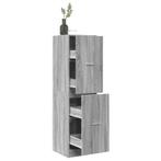 vidaXL Apothekerskast 40x41x144,5 cm bewerkt hout grijs, Verzenden, Nieuw