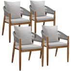 Tuinstoel Manacor, ropedesign - greige, Set van 4, Verzenden, Nieuw