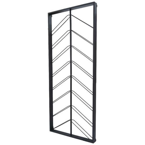 Wijnrek muur | Zwart Metaal | 16 flessen | 160 x 6 x 70 cm, Huis en Inrichting, Woonaccessoires | Wijnrekken, 75 cm of meer, 15 tot 25 flessen