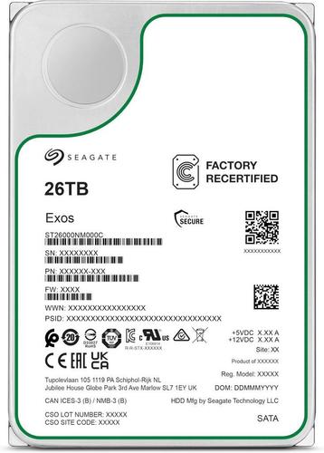 Seagate Exos 26TB SATA HDD 3,5 ST26000NM000C beschikbaar voor biedingen
