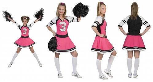 Cheerfull Cheerleader jurkje roze dames, Kleding | Dames, Carnavalskleding en Feestkleding, Nieuw, Ophalen of Verzenden